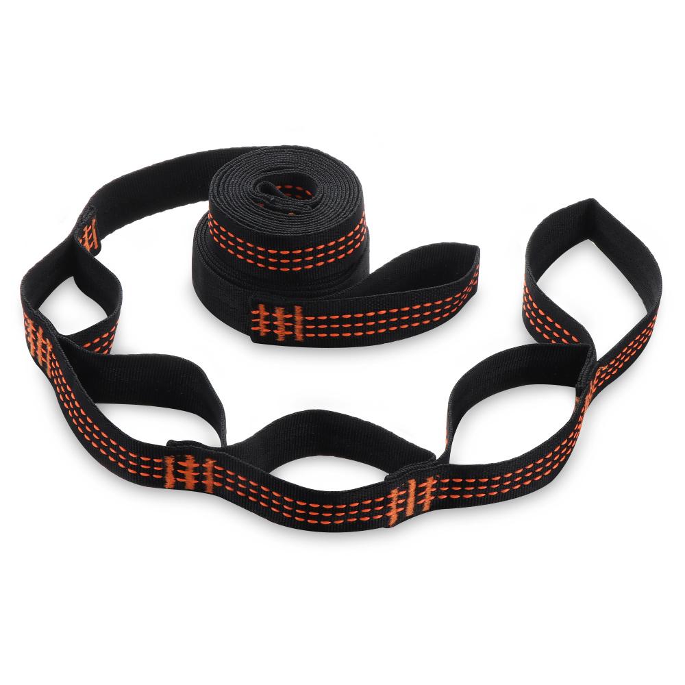 2 Pcs/Set Fashion 5 Rings High Load-Bearing Polyester Rope Reinforced Hammock Strap Camping