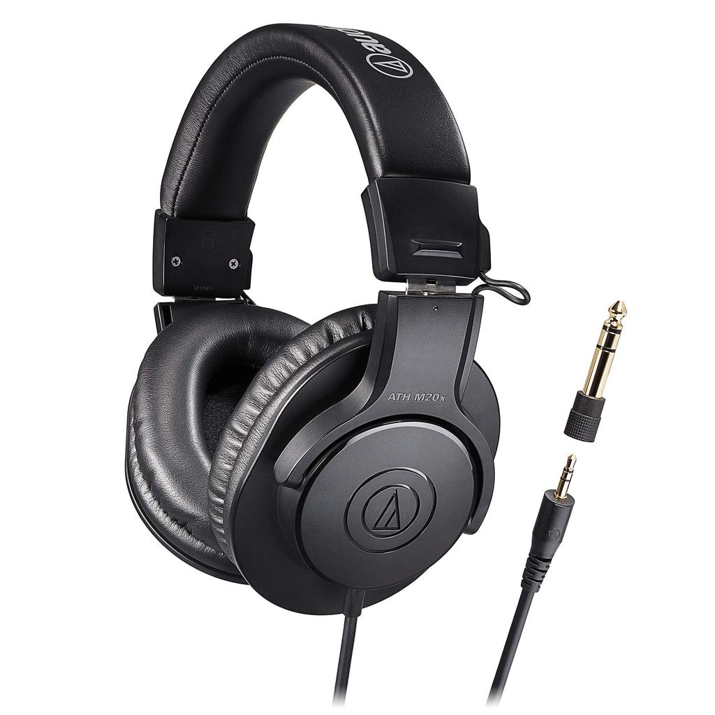 Audio Technica Professional Monitor Headphones Wired Headphones Cable Length Recording Musical Instrument Practice Mixing DJ Game Gaming Black