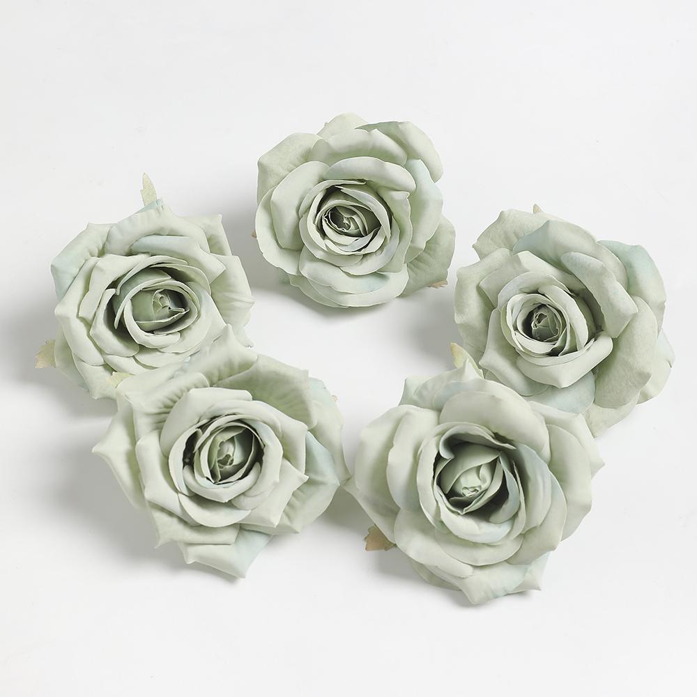 3/5/10Pcs Rose Artificial Silk Fake Flowers for Home Room Decoration DIY Accessories 8cm Fake Flowers Wedding Brides Party Decor