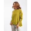 Autumn Winter Vintage Loose Large Sleeve Top Solid Color Pullover Knitwear Half High Collar Sweater