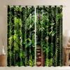 3D Printing Forest Tree Landscape Thin Window Curtains Jungle Wild Nature Botanical Print Pattern For Living Room Bedroom
