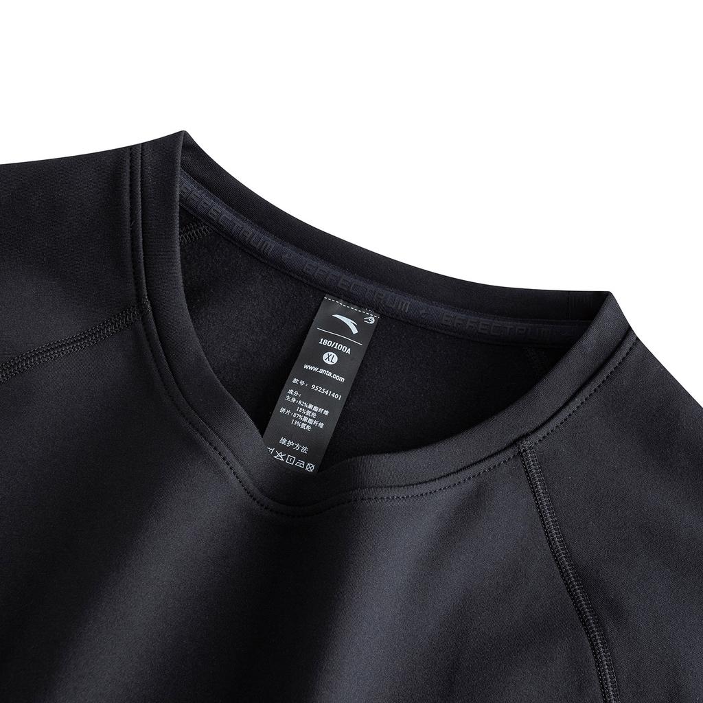 ANTA T Shirts Men's Basic Black 2 Crew Neck 952541401-2
