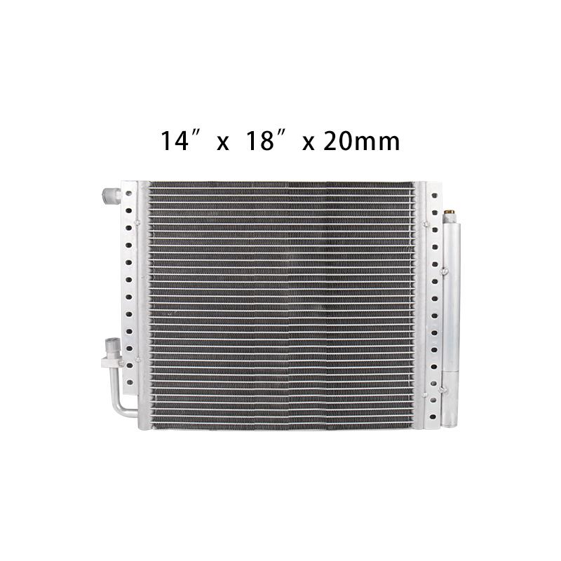 Universal Radiator Aluminum Condenser Parallel Flow With Drier dryer 14''x18''x20mm / 14''x23''x20mm for Truck Excavator Car A/C