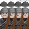 MOC Вторая мировая война Итальянские Солдаты Фигурки Строительные Блоки Армия Италии Офицер Пехоты Оружие Пистолет Плащ Шлемы Танковая Пушка Кирпичики Игрушки