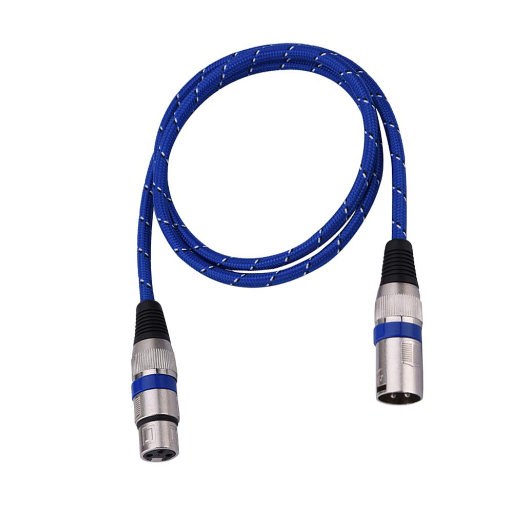 XLR Male To Female Plug Balance 3pin Microphone MIC Audio Cable 1meter
