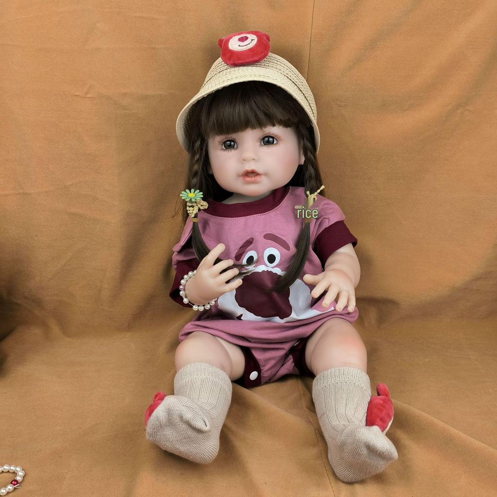 Мягкая силиконовая кукла-реборн, 55 см - Игрушка принцесса для девочки со сменной одеждой, Идеальный подарок для детей