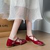 Мода Новые Женские Туфли на Каблуке с Квадратным Носком Летние Новые Сексуальные с Пряжкой Мелкие Женские Туфли Мэри Джейн Платье Офисные Туфли Лолита