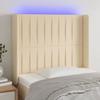VidaXL LED Headboard Bedroom Furniture Single Bed Accessory Headboard Bed Frame Interior Cream 3124273