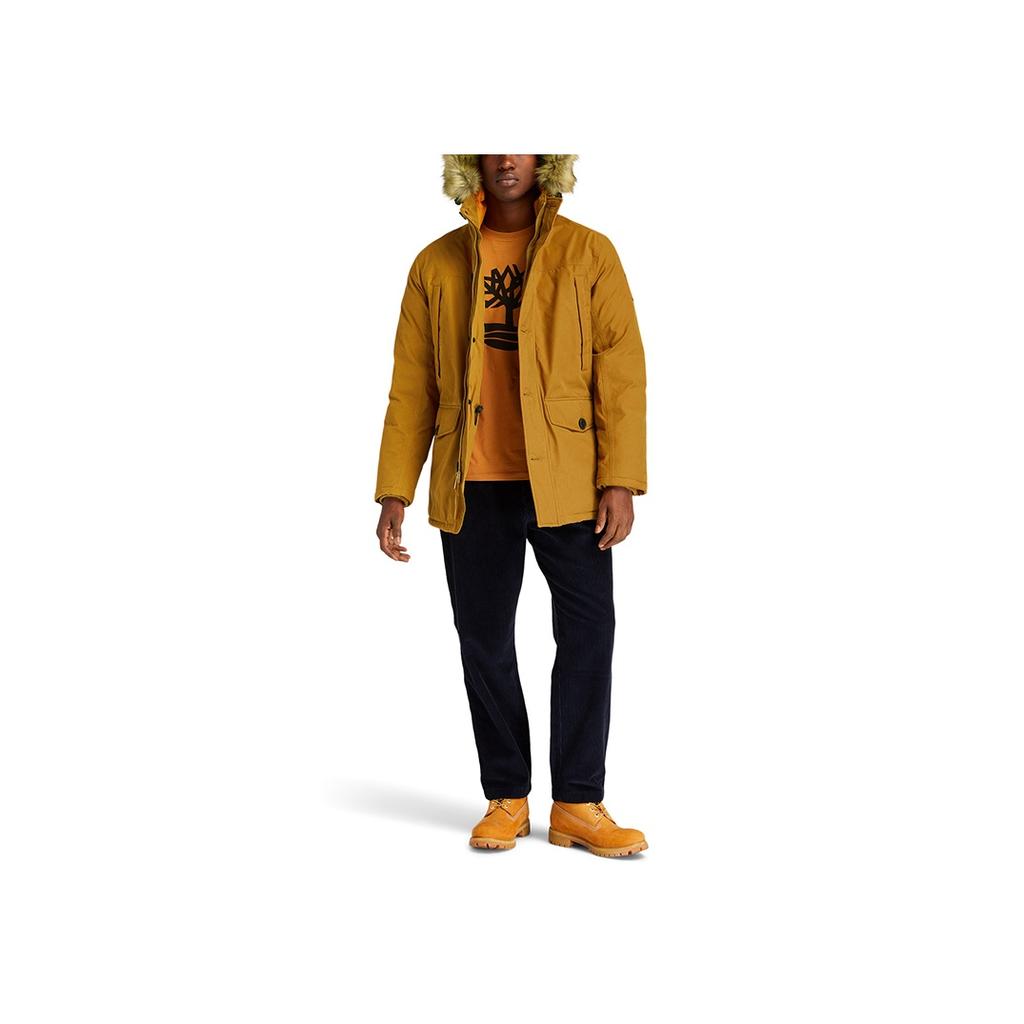 Timberland Теплая хлопковая куртка с меховым воротником, мужская куртка пшеничного цвета A2ETY-P47