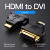 Vention DVI-HDMI адаптер двунаправленный DVI D 24+1 штекер-HDMI-мама кабельный разъем-конвертер для проектора HDMI-DVI