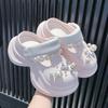 Модные милые сандалии на массивной подошве с жемчужной цепочкой, женские модные сабо на платформе из ЭВА для DIY, женские уличные сандалии с мягкой подошвой, не скользящие