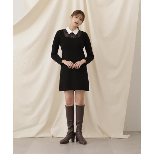 Jill by Jill Stuart Women's Casual Dress, Collared Mini Dress, Mocha