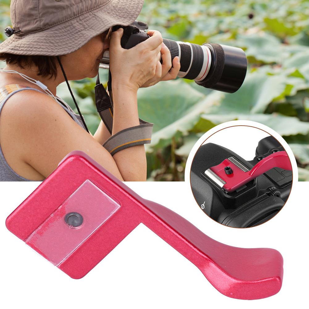Aluminum Alloy Finger Thumb Grip Hot Shoe Mount Holder Bracket for Fuji X100 X100S X E1(red)