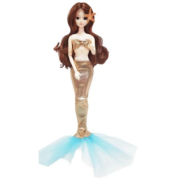 World Star Toys Little Mermaid Rose Brown Hair Doll, 30cm, Popular Toys for Korean Children