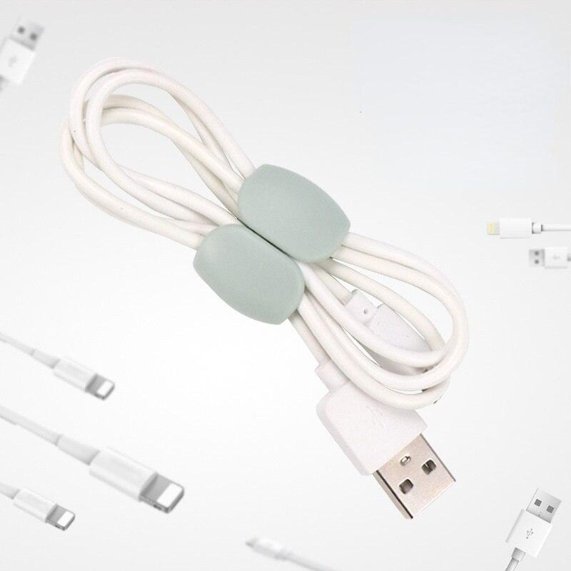 4Pcs Cable Organizer Buckles USB Cable Earphone Cable Organizer Holder Buckle Portable Tiny Office Accessories Cable Organizer