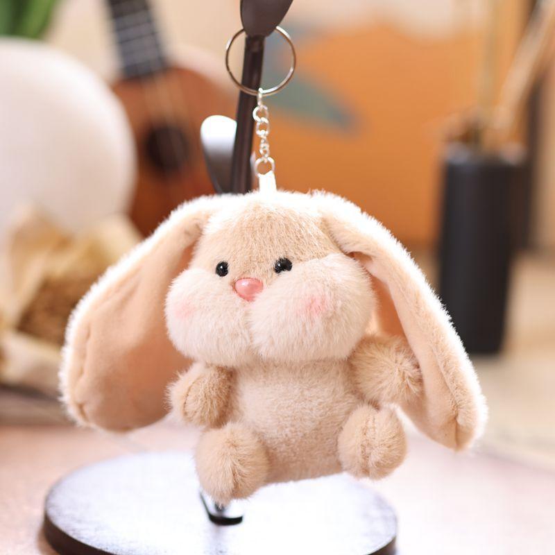 13Cm Cute And Cute Big Eared Rabbit Pendant Plush Toy Doll Small Rabbit Bag Pendant Keychain Doll Birthday Gift