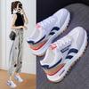 New Spring Shoes for Women's Fashionable Flat-soled Casual Trend Junior High School Students Mesh Breathable Running Sports Shoes