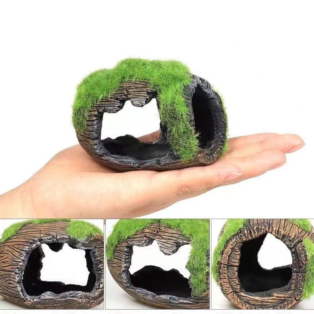 Смола Искусственные Антикварные Бочки Креативный Мох Сломанное Ведро Поделки Пещера-Укрытие для Рептилий Дом