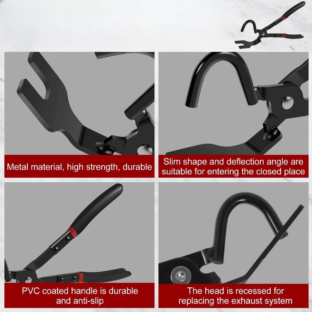 Щипцы для подвешивания выхлопной системы автомобиля. Щипцы для снятия кронштейна из высокоуглеродистой стали. Нескользящий отдельный резиновый кронштейн. Инструмент для удаления вешалки.