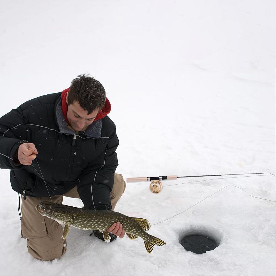 Зимние удочки для зимней рыбалки FTK 55 см/21,65 дюйма 65 см/25,59 дюйма/75 см/29,52 дюйма CW10-20G Катушки для зимней рыбалки Зимние мягкие удочки для ловли карпа