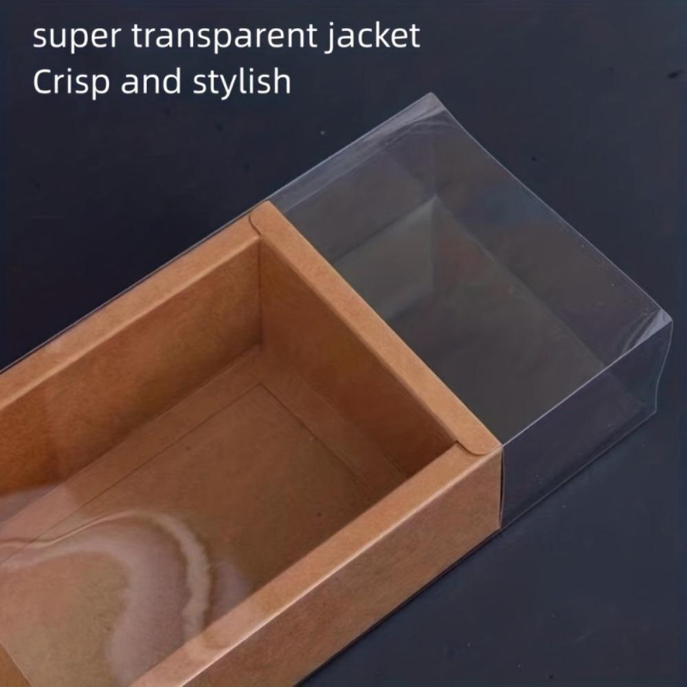 8 шт. выдвижных подарочных коробок, простые однотонные коробки из крафт-бумаги с окошком, праздничная упаковка для небольших подарков, коробки-ящики, подарочные коробки на день рождения, подарки невесте