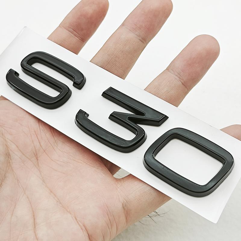 3D ABS Car Styling Badge Logo S30 C30 V30 Rear Trunk Emblem Decals For Volvo S30 V30 C30 Auto Exterior Accessories