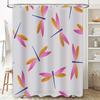 Bright Dragonfly Printed Shower Curtain Waterproof Fabric Bathroom Decor Hanging In Various Sizes Customizable Size Options Avai