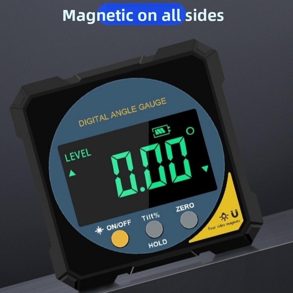4 Sides Magnet Laser Angle Ruler Magnet Tilt Inclinometer Digital Protractor Measuring Tool