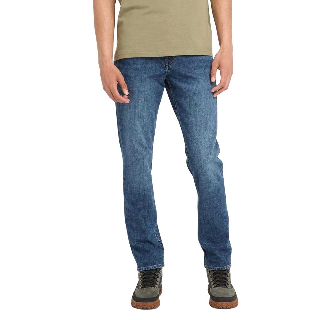 Timberland Mens Sandown Leather Badge 5 Pockets Slim Jeans