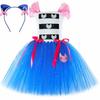 Gabby Dollhouse Costume Girls Fancy Tutu Dress Glitter Gabby Cat Tulle Princess Dress Set Kids Halloween Birthday Party Costumes