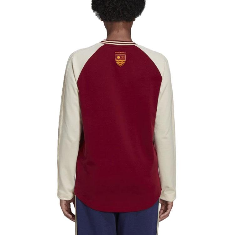 Men's T-Shirt adidas x Wales Bonner Graphic Long-Sleeve T-Shirt 'Collegiate Burgundy'