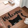 Cute Cat Pattern Entrance Door Mat Welcome Mat Bathroom Kitchen Non-slip Floor Carpet Washable Bedroom Home Decoration Small R