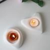 1PC Ceramic Birthday Gift Candle Holder Crafts Love Candle Holder Romantic Heart Shaped Desktop Decoration Multi-Style