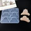 Ornaments Resin Epoxy for Women Hairpin Mold Silicone Mould Hair Claw Clips Mold Shark Hair Pin
