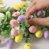 2 шт. Гирлянда из пасхальных яиц 210 см Искусственная весенняя гирлянда из пасхальных яиц Украшения Искусственные весенние украшения для дома, помещений, вечеринки