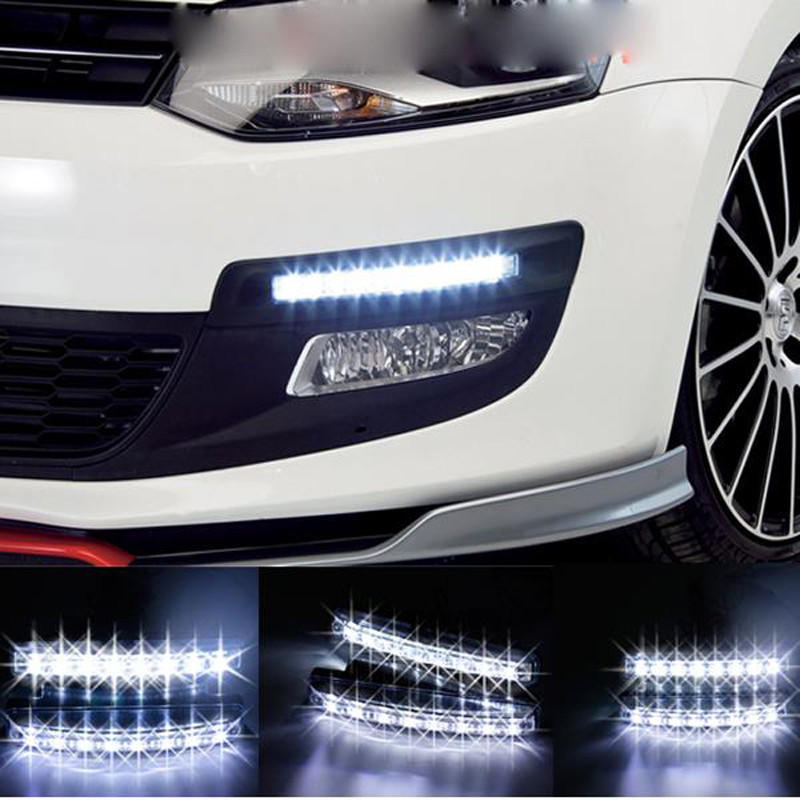 8 светодиодов супер яркий автомобиль DRL дневного света лампы дневного света фары головного света