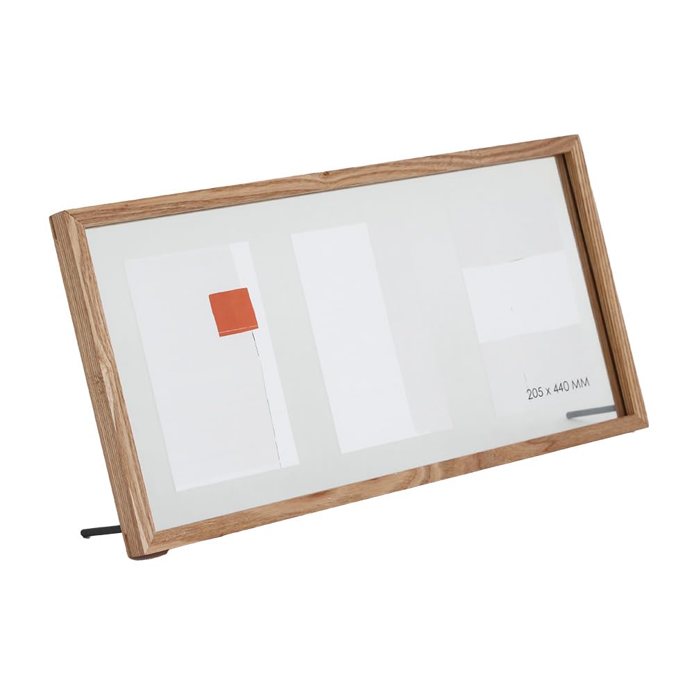 CAN-04 Горизонтальная фоторамка, вмещает 3 открытки, Стеклянная парящая рамка, Магнит NS №57923