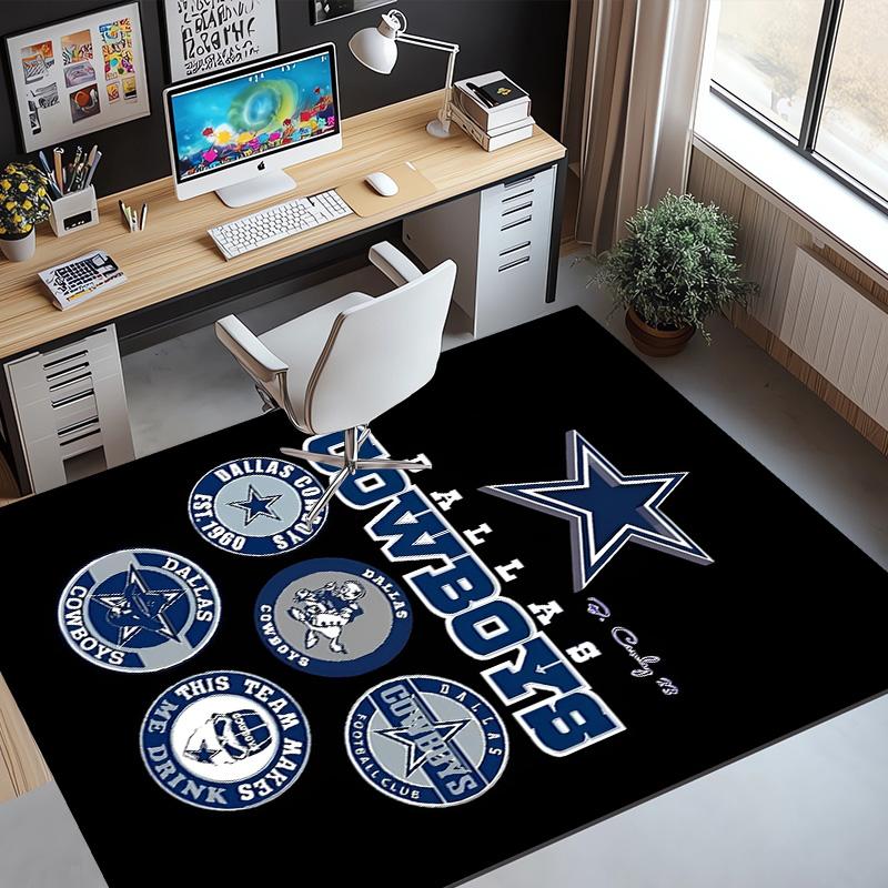Dallas Cowboys Pattern Rug, Indoor/Outdoor Mat, for Picnic, Gameroom, Bedroom, Office, Living Room, Home Decor Carpet, Birthday Gift