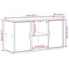 ODDA White TV Stand 79 x 24 x 40 cm Solid Pine Wood