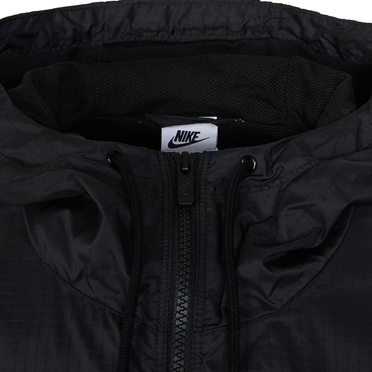 Nike Alphabet Logo Print Loose Long Sleeve Hooded Jacket Men Outerwear Black FB7805-010