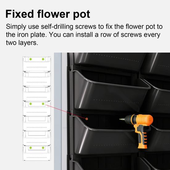 Самополивающийся настенный плантатор для улицы, настенный цветочный горшок, штабелируемый вертикальный плантатор с дренажными отверстиями для балкона, двора, вертикального садоводства