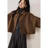 VICTORIA&VERA Women's Retro Short Double-Faced Wool Coat V9017D08
