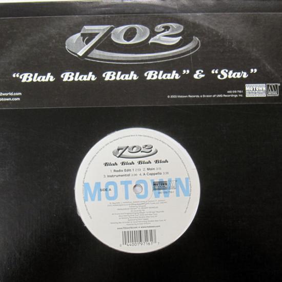 12-дюймовая пластинка 702 Бла Бла Бла Бла Звезда 4400197161 Motown 2003 US Rap HipHopRB Б/у