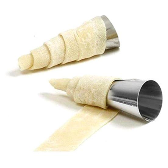 Конус из нержавеющей стали, заостренная форма, спиральная форма для круассана, хлеба, трубка, инструмент для выпечки