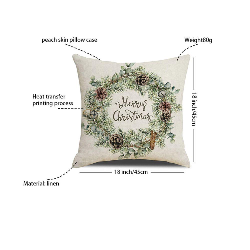 Christmas Gift Home Decorations Cartoon Cushion Cover Pillow Cover Christmas Pillowcase Polyester