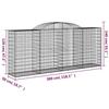 VidaXL Paniers à gabions arqués 7 pcs 300x50x120/140 cm fer galvanisé, gabion, cage de gabion, panier de mur de gabion, mur 3146724