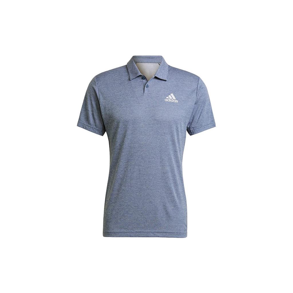adidas Мужские рубашки-поло Синий воротник-поло Умеренный прямой крой GQ3730