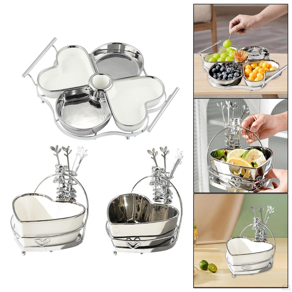 Dessert Cake Plate, Snacks Basket, Ceramic Condiment Dish Caddy, Nordic Cookies Jar Serving Platter