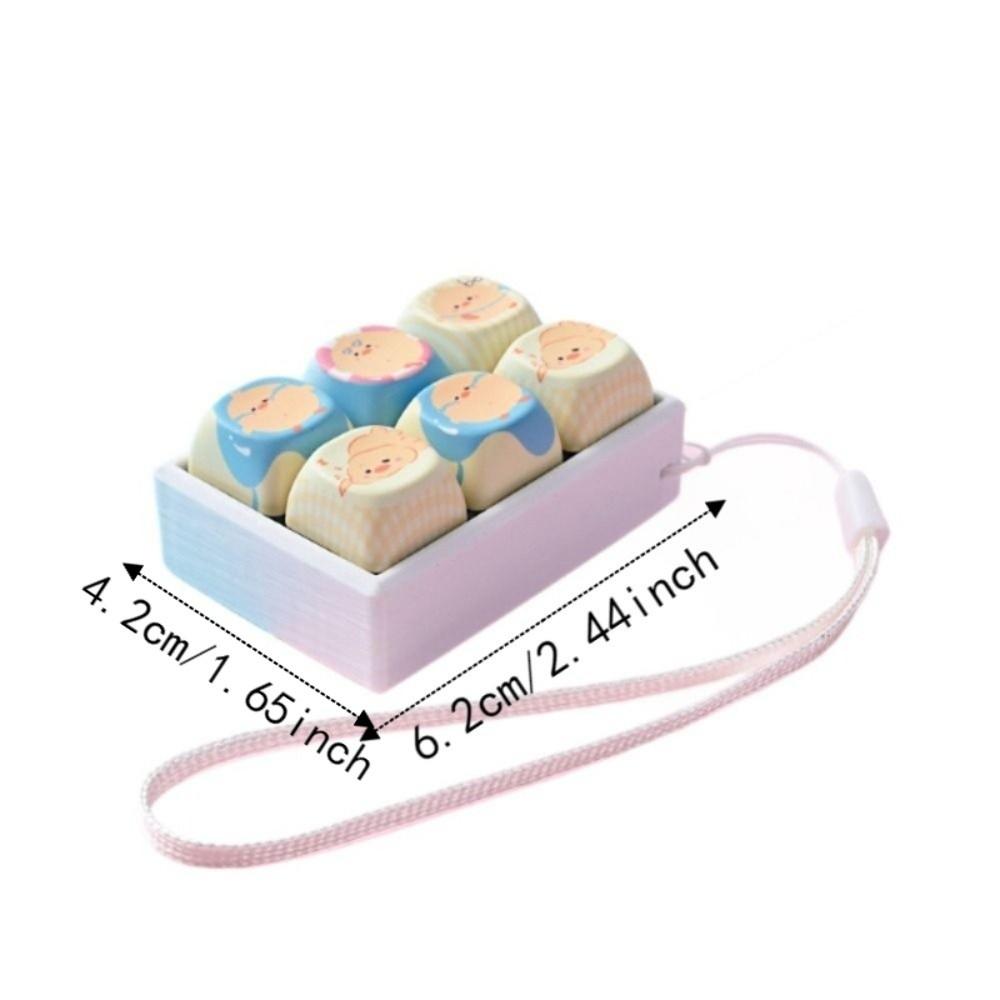 Mini 6 Keys Football Keyboard Keychain 6 Keys Fidget Keychain Bag Pendant