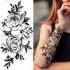 Purple Rose Jewelry Water Transfer Tattoo Stickers Women Body Chest Art Temporary Tattoo Girl Waist Bracelet Flash Tatoos Flower